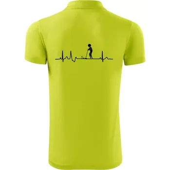 Pánská košile EKG kroket - Polokošile Victory sportovní (dresovina) - M ( Limetková )