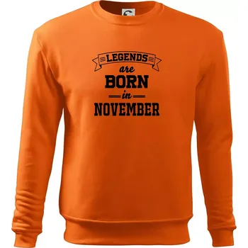 Pánská mikina Legends are born in November - Mikina Essential pánská - 2XL ( Oranžová )