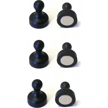 Allboards,Sada neodymových magnetů "FIGURKA" černá - 6 kusů,MS6PIONBK