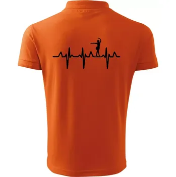 Pánská košile EKG tanečnice salsy - Polokošile pánská Pique Polo 203 - 4XL ( Oranžová )