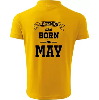 Pánská košile Legends are born in May - Polokošile pánská Pique Polo 203 - S ( Žlutá )