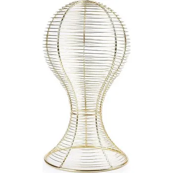 Kovový stojan / hlava na čepice / klobouky, barva 2 zlatá