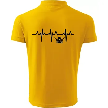 Pánská košile EKG cvičení kruhy - Polokošile pánská Pique Polo 203 - S ( Žlutá )