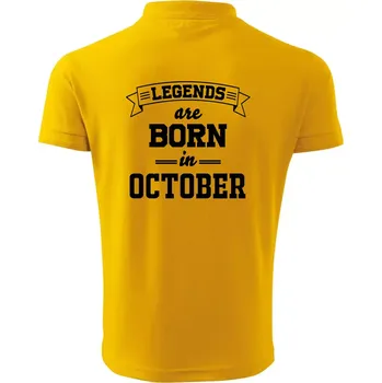 Pánská košile Legends are born in October - Polokošile pánská Pique Polo 203 - M ( Žlutá )