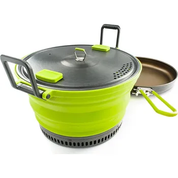 Kempingové nádobí Sada Pánev a Hrnec GSI Outdoors Escape HS 3L Pot + Frypan 3l Green