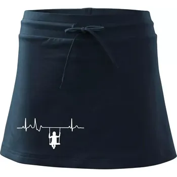 Dámská sukně EKG houpačka - Sportovní sukně - two in one - L ( Námořní modrá (velmi tmavá - téměř černá) )