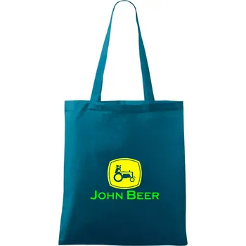 John Beer traktor - Taška bavlněná - 42 x 38 cm ( Petrolejová )