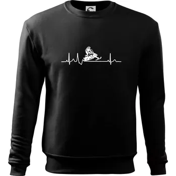 Chlapecké tričko EKG sněžný skútr - Mikina Essential dětská - 158 cm/12 let ( Černá )