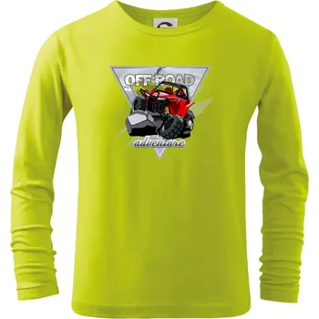 Dětská móda ATV adventure buggy - Triko dětské Long Sleeve - 104-110cm / 3-4 roky ( Limetková )