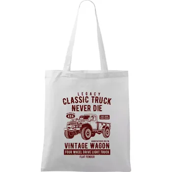 Nákupní taška Classic Truck - Taška bavlněná - 42 x 38 cm ( Bílá )