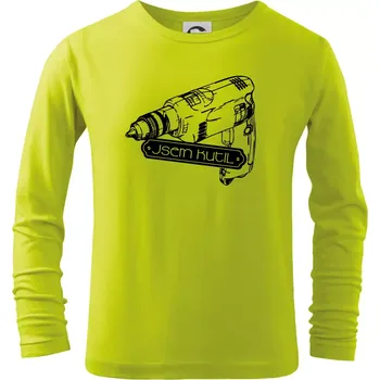 Dětská móda Jsem kutil - Triko dětské Long Sleeve - 134 cm/8 let ( Limetková )