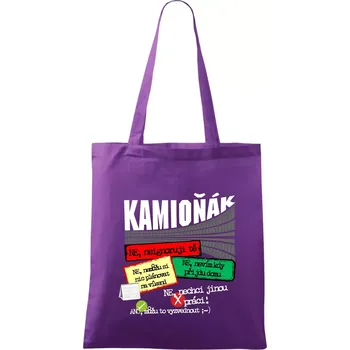 Výhody řidiče kamionu - Taška bavlněná - 42 x 38 cm ( Fialová )