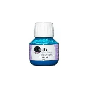 Speciální výtvarná barva Barva na hedvábí Darwi Arasilk 50ml – 221 Cyan (Barva na hedvábí Darwi Arasilk 50ml – 221 Cyan)