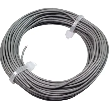 elektrický kabel Drát Cu prům. 0.5 mm, 0.22 mm2, izolace PVC, šedý, balení 10m