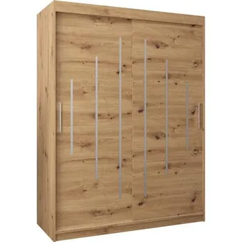 Šatní skříň Šatní skříň s posuvnými dveřmi YORK - 150x200cm -Dub Artisan-