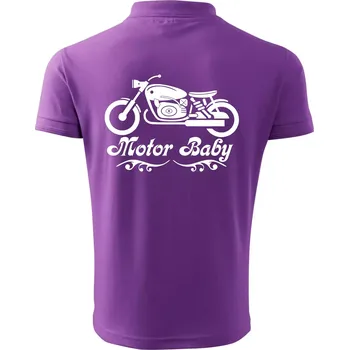 Pánská košile Motor baby - Polokošile pánská Pique Polo 203 - M ( Fialová )