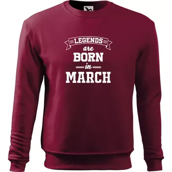 Pánská mikina Legends are born in March - Mikina Essential pánská - S ( Garnet )