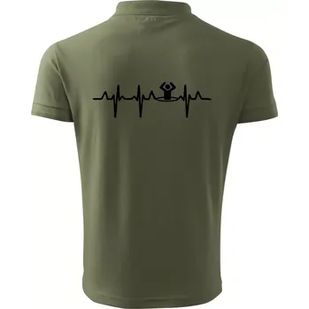 Pánská košile EKG otužování - Polokošile pánská Pique Polo 203 - XL ( Khaki )