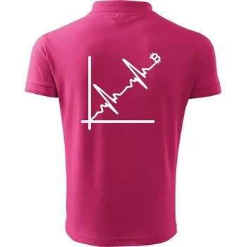 Pánská košile EKG graf bitcoin - Polokošile pánská Pique Polo 203 - XL ( Purpurová )