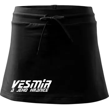 Dámská sukně Vesmír a jeho hranice - Sportovní sukně - two in one - L ( Černá )