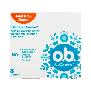 Menstruační tampony O.b. tampony new (8ks/kra) pc super