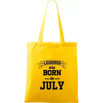 Legends are born in July - Taška bavlněná - 42 x 38 cm ( Žlutá )