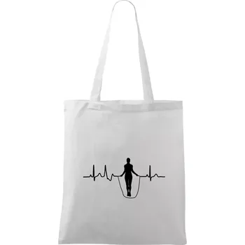EKG švihadlo - Taška bavlněná - 42 x 38 cm ( Bílá )