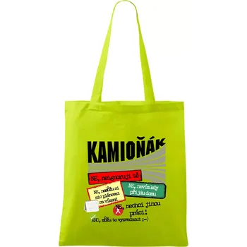 Výhody řidiče kamionu - Taška bavlněná - 42 x 38 cm ( Limetková )