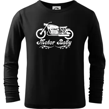 Chlapecké tričko Motor baby - Triko dětské Long Sleeve - 122 cm/6 let ( Černá )