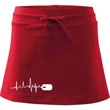 Dámské oblečení EKG myš - Sportovní sukně - two in one - L ( Červená )