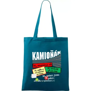 Výhody řidiče kamionu - Taška bavlněná - 42 x 38 cm ( Petrolejová )