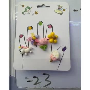 kreativní sada Wiky Prstýnek květiny a jednorožec set 5 ks