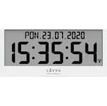 Bílé digitální hodiny s češtinou Modig řízené rádiovým signálem