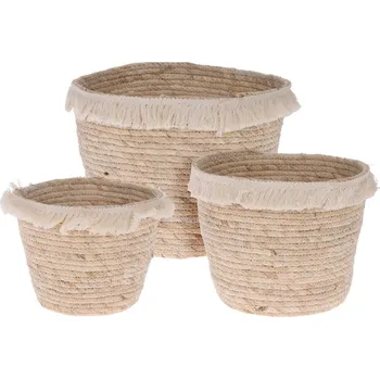 Úložný box Sada 3 pletených košů