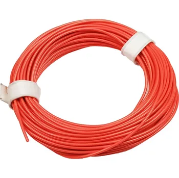 elektrický kabel Drát Cu prům. 0.5 mm, 0.22 mm2, izolace PVC, oranžový, balení 10m