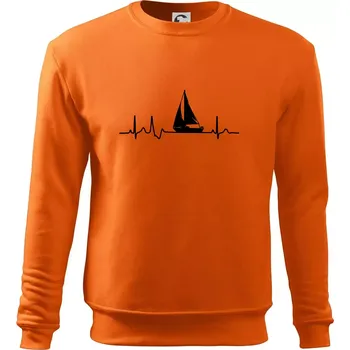 Pánská mikina EKG plachetnice - Mikina Essential pánská - 3XL ( Oranžová )