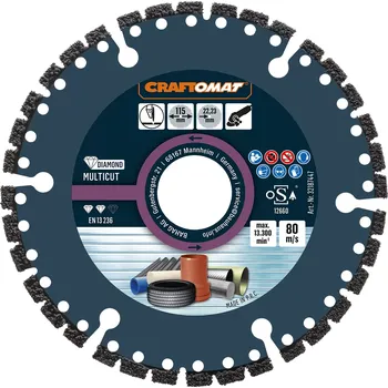 Řezný kotouč Craftomat Diamantový řezný kotouč Multicut, ø 115 × 2,4 × 22,23 mm, 13300 ot./min. 6680000