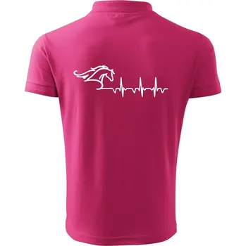 Pánská košile Hlava koně EKG - Polokošile pánská Pique Polo 203 - XL ( Purpurová )
