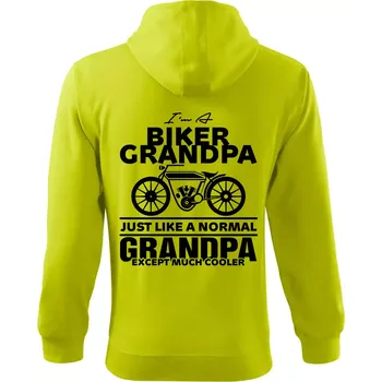 Pánská móda Biker Grandpa - Mikina s kapucí na zip trendy zipper - 2XL ( Limetková )