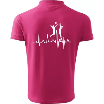 Pánská košile EKG volejbalistky - Polokošile pánská Pique Polo 203 - 4XL ( Purpurová )