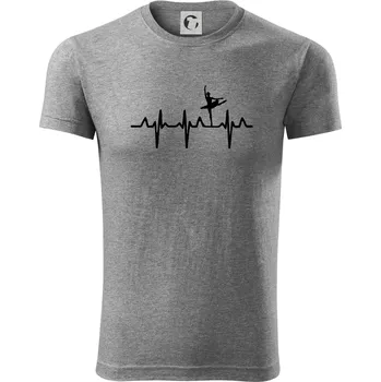 EKG balet - Viper FIT - Pánské zůžené tričko - XL ( Tmavě šedý melír )