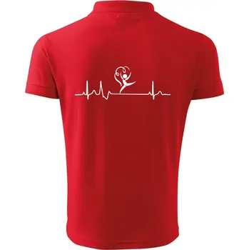 Pánská košile EKG moderní gymnastika stuha - Polokošile pánská Pique Polo 203 - 4XL ( Červená )