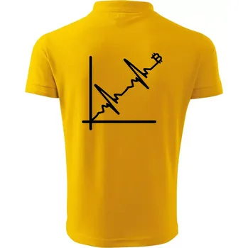 Pánská košile EKG graf bitcoin - Polokošile pánská Pique Polo 203 - 4XL ( Žlutá )