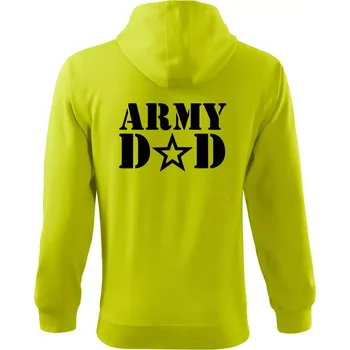 Pánská móda Army dad - Mikina s kapucí na zip trendy zipper - 2XL ( Limetková )