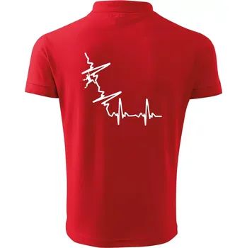 Pánská košile EKG bouldering - Polokošile pánská Pique Polo 203 - M ( Červená )