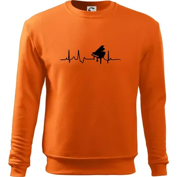 Pánská mikina Piano ekg - křídlo - Mikina Essential pánská - 2XL ( Oranžová )