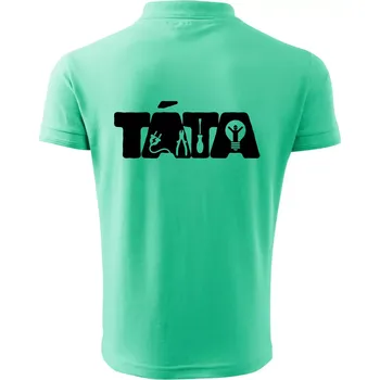 Pánská košile Táta nápis - elektrikář - Polokošile pánská Pique Polo 203 - 5XL ( Mátová )