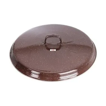 Poklice Smaltovaná poklice BROWN Lem pr. 33 cm