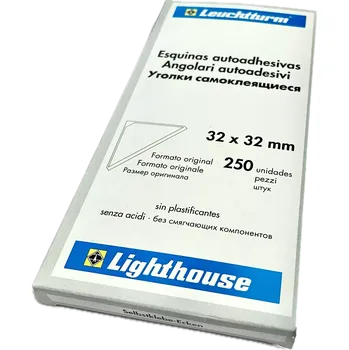 Poštovní známka Leuchtturm samolepící růžky 32x32 mm, 250 ks