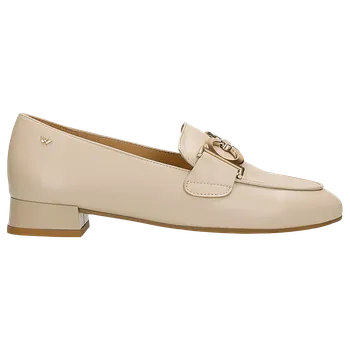 Dámské polobotky Béžové Polobotky Z Pravé Kůže Na Podpatku Wojas 4632054 40